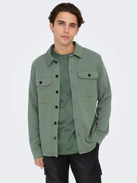 Kodyl Overshirt - Chinois Green/Castor Grey Only & Sons