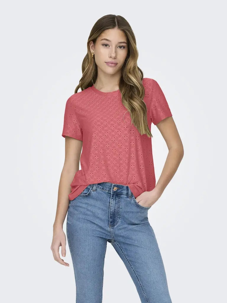 Cathinka T-skjorte - Rose Of Sharon JDY