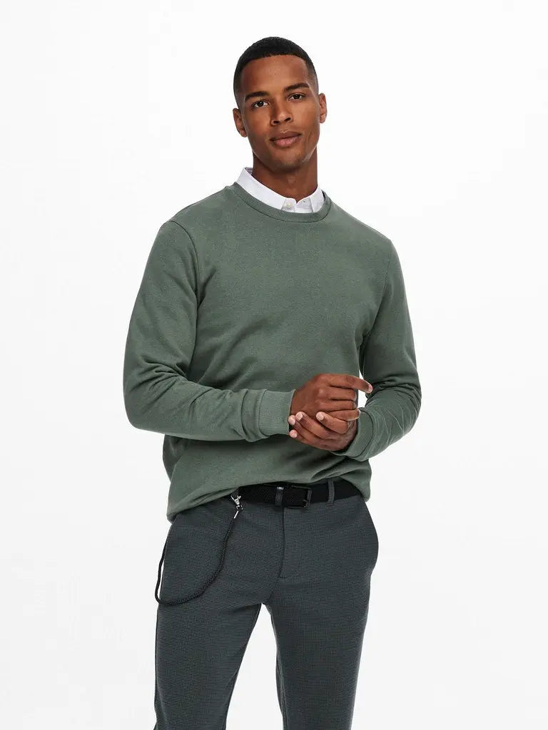 Ceres Genser Rund Hals - Castor Grey Only & Sons