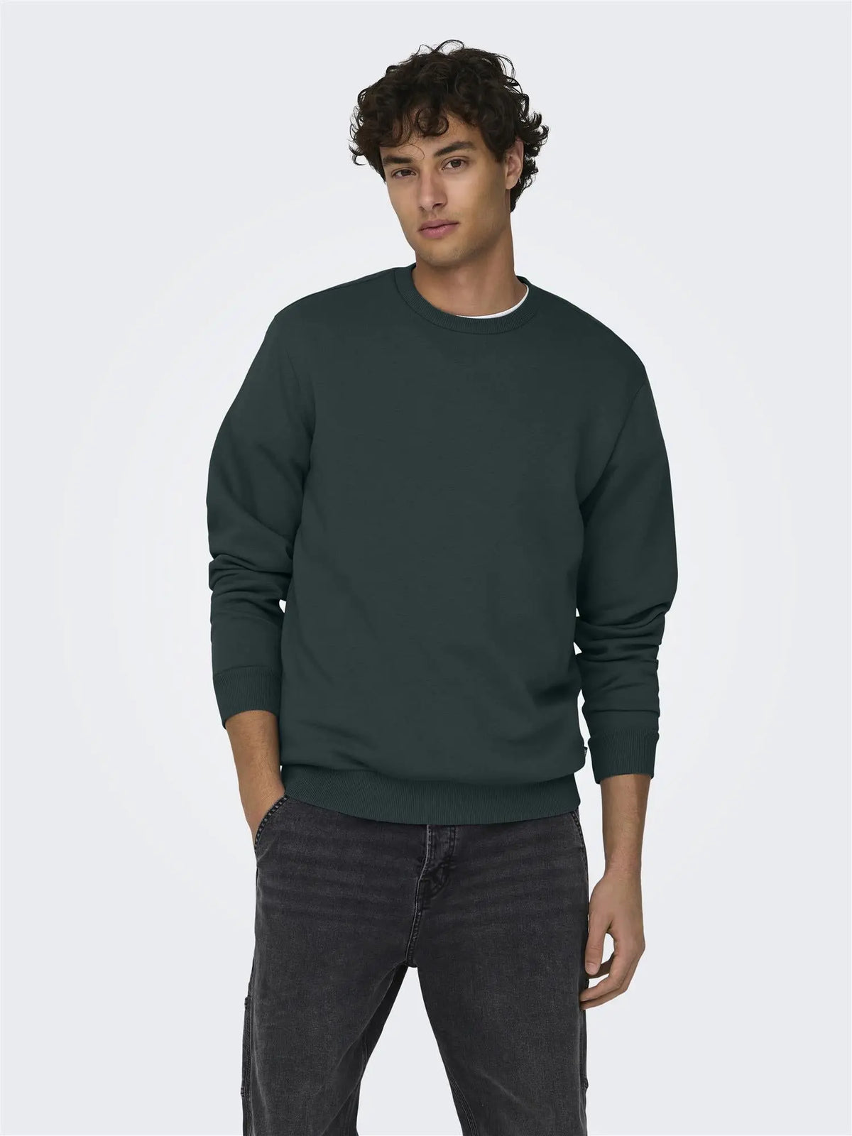 Ceres Genser Rund Hals - Darkest Spruce Only & Sons