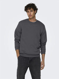 Ceres Genser Rund Hals - Grey Pinstripe Only & Sons