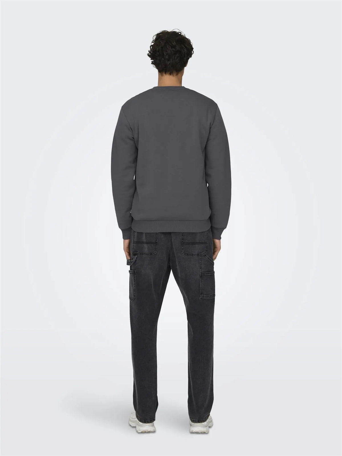 Ceres Genser Rund Hals - Grey Pinstripe Only & Sons