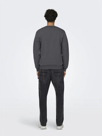 Ceres Genser Rund Hals - Grey Pinstripe Only & Sons
