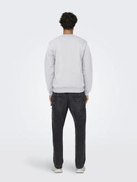 Ceres Genser Rund Hals - Super Light Grey Melange Only & Sons