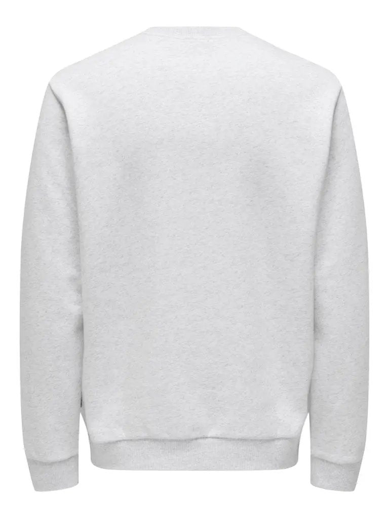 Ceres Genser Rund Hals - Super Light Grey Melange Only & Sons