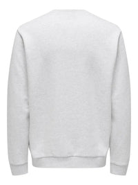 Ceres Genser Rund Hals - Super Light Grey Melange Only & Sons