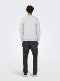 Ceres Genser Rund Hals - Super Light Grey Melange Only & Sons