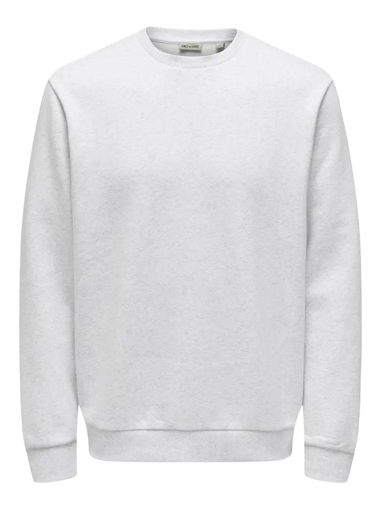 Ceres Genser Rund Hals - Super Light Grey Melange Only & Sons