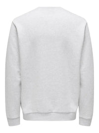 Ceres Genser Rund Hals - Super Light Grey Melange Only & Sons