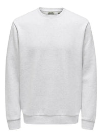 Ceres Genser Rund Hals - Super Light Grey Melange Only & Sons