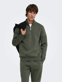 Ceres Half Zip Genser - Beluga Only & Sons