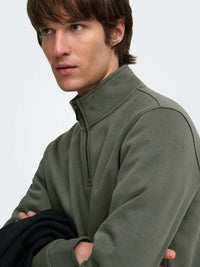 Ceres Half Zip Genser - Beluga Only & Sons