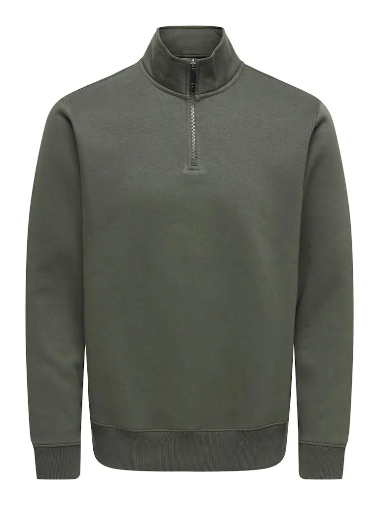 Ceres Half Zip Genser - Beluga Only & Sons