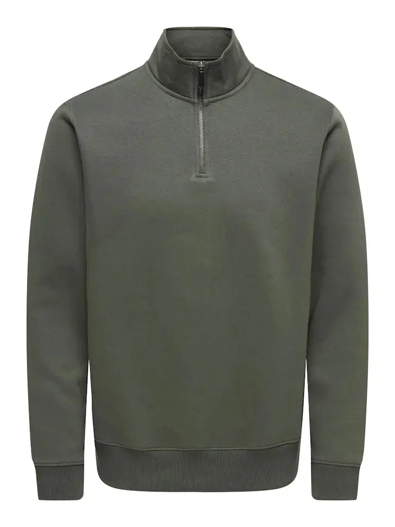 Ceres Half Zip Genser - Beluga Only & Sons