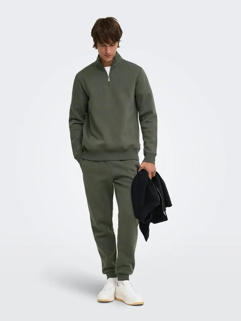 Ceres Half Zip Genser - Beluga Only & Sons