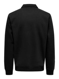 Ceres Half Zip Polo - Black Only & Sons