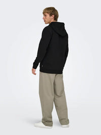 Ceres Hettegenser m/Zip - Black Only & Sons