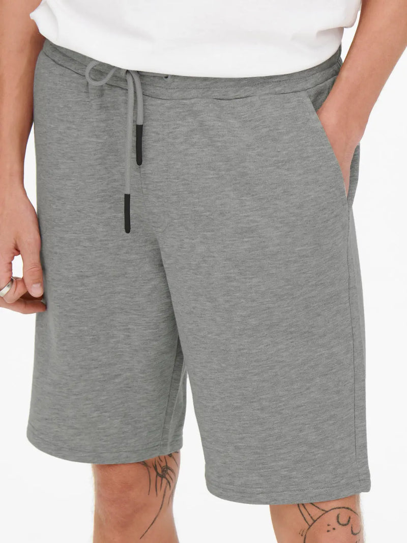 Ceres Sweat Shorts - Light Grey Melange Only & Sons