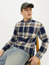 Classic Check Skjorte - Dark Navy Jack&Jones