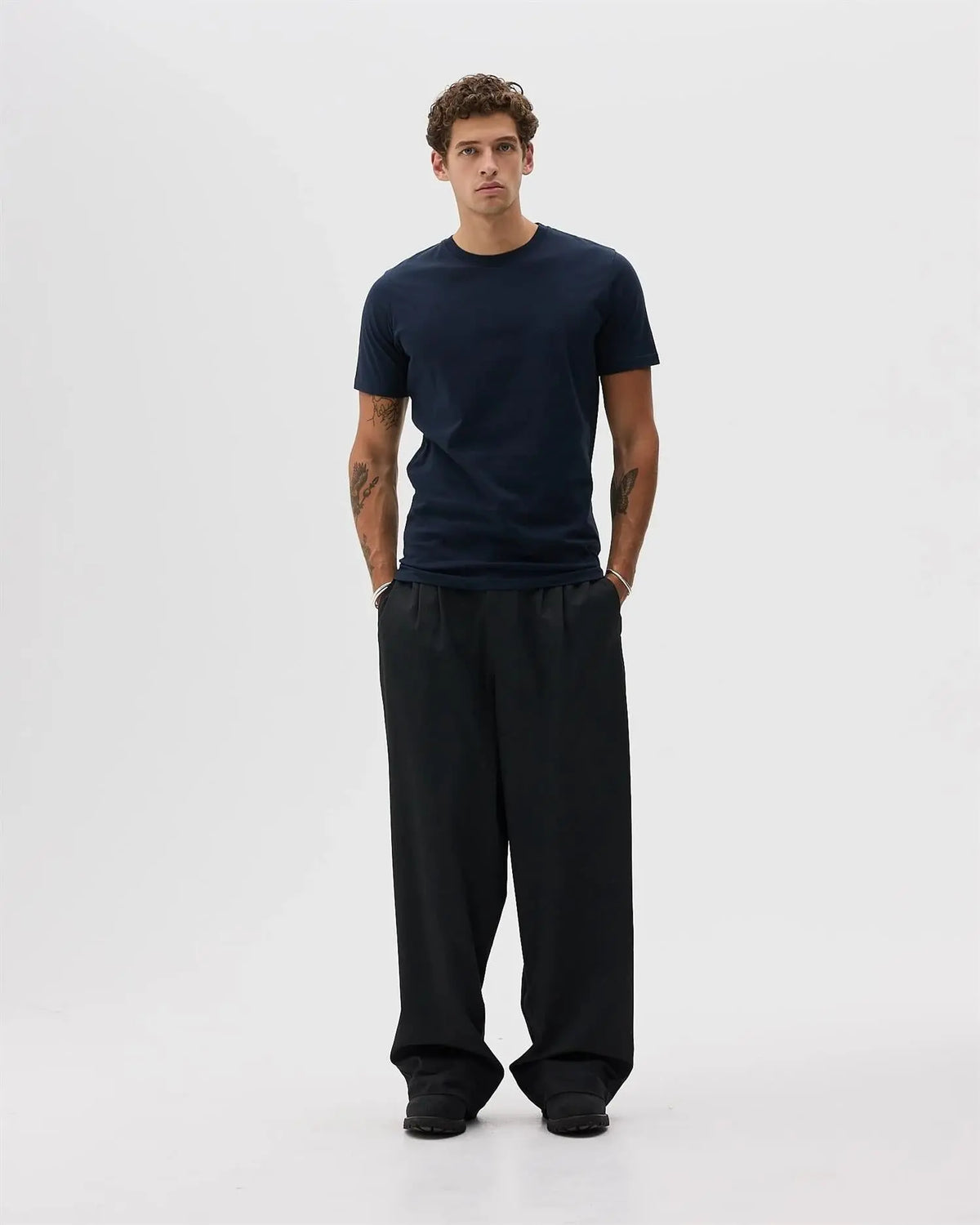 Classic Fit Logo T-Skjorte - Navy Blue Bareen