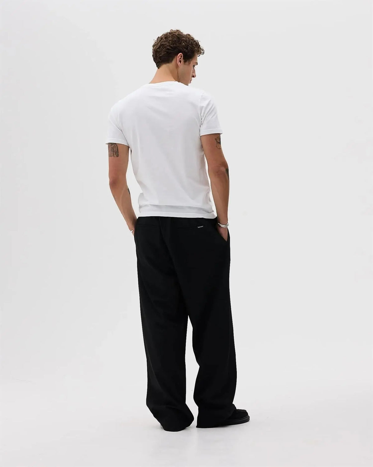 Classic Fit Logo T-Skjorte - White Bareen