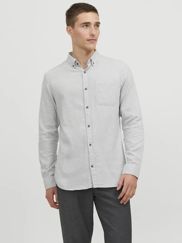 Classic Melange Skjorte - Light Grey Melange Jack&Jones