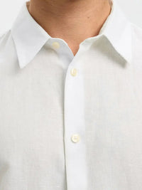 Claus Clay Regular Linskjorte - Bright White Selected Homme