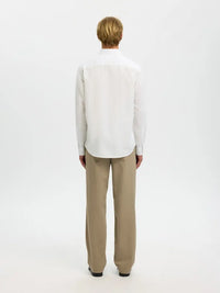 Claus Clay Regular Linskjorte - Bright White Selected Homme