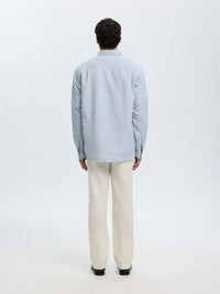 Claus Clay Regular Linskjorte - Dusty Blue Selected Homme