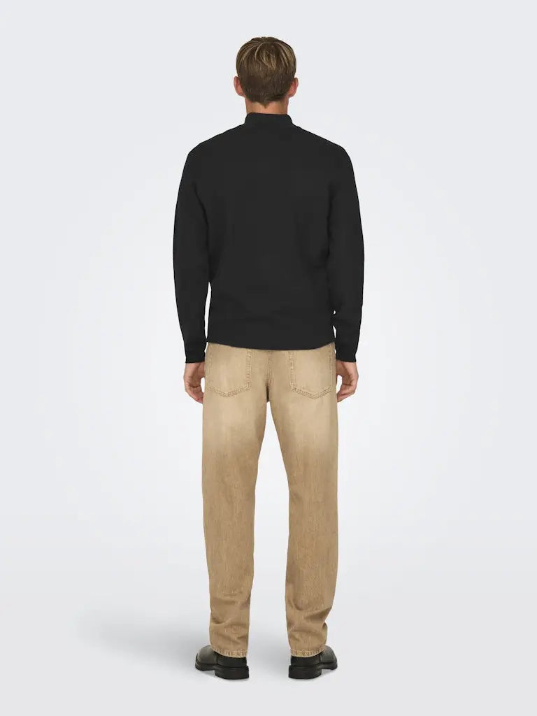 Cooper Half Zip Genser - Black Only & Sons