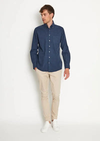 Cotton Flanellskjorte Regular - Blue Bruun & Stengade