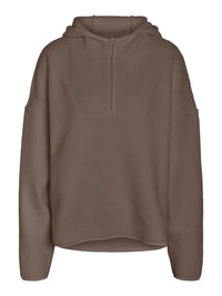 Cozy Fleecegenser Half Zip - Morel Noisy May