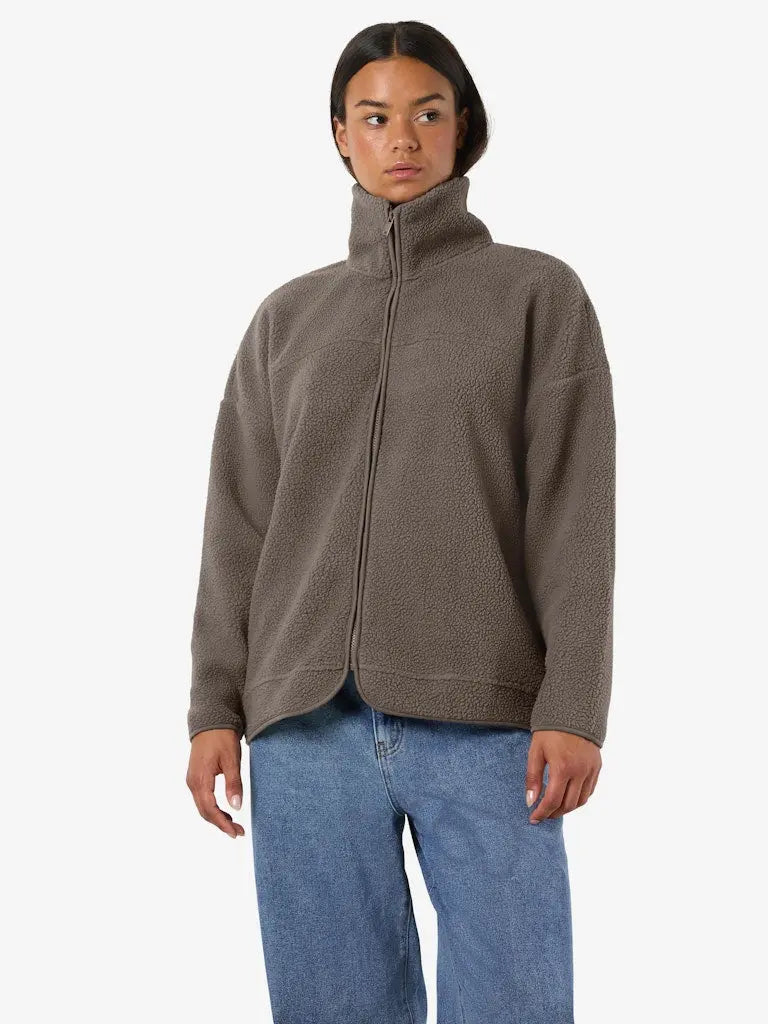 Cozy Fleecejakke - Morel Noisy May