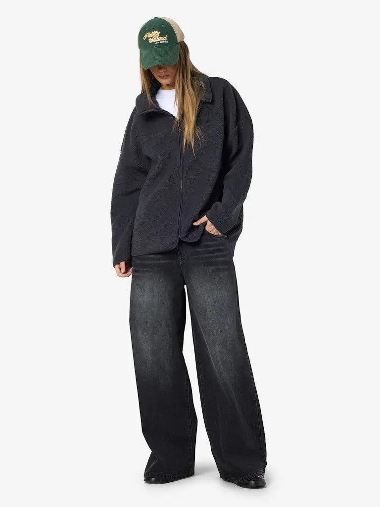 Cozy Fleecejakke - Obsidian Noisy May