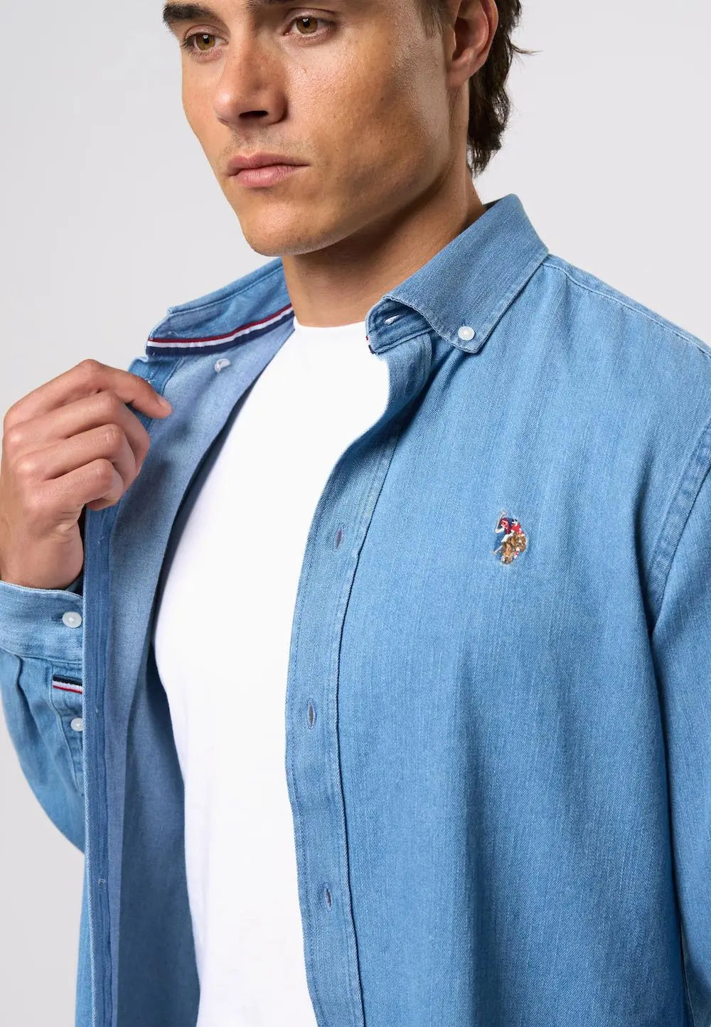 Craig Denim Skjorte - Denim Blue U.S. Polo Assn.