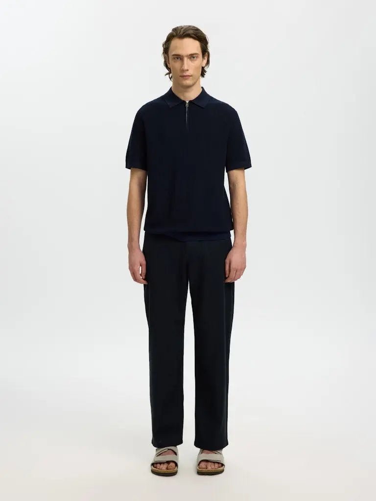 Cran Strikket Polo - Navy Blazer Selected Homme