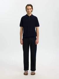 Cran Strikket Polo - Navy Blazer Selected Homme