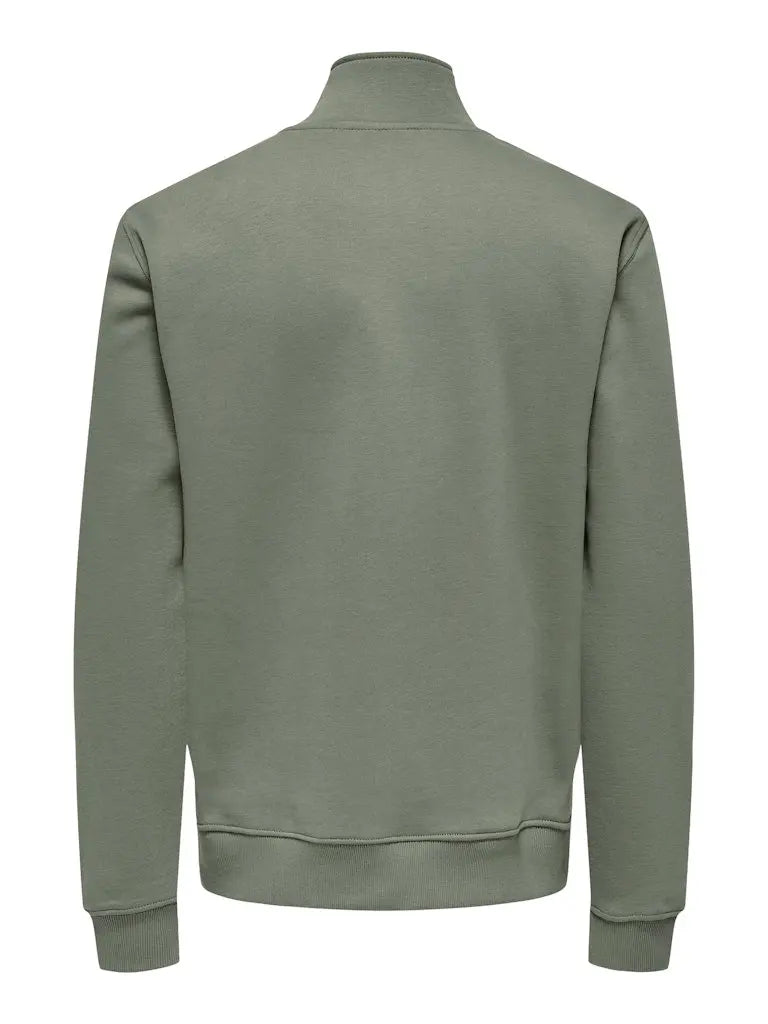 Curated Half Zip Sweat - Castor Grey Only & Sons