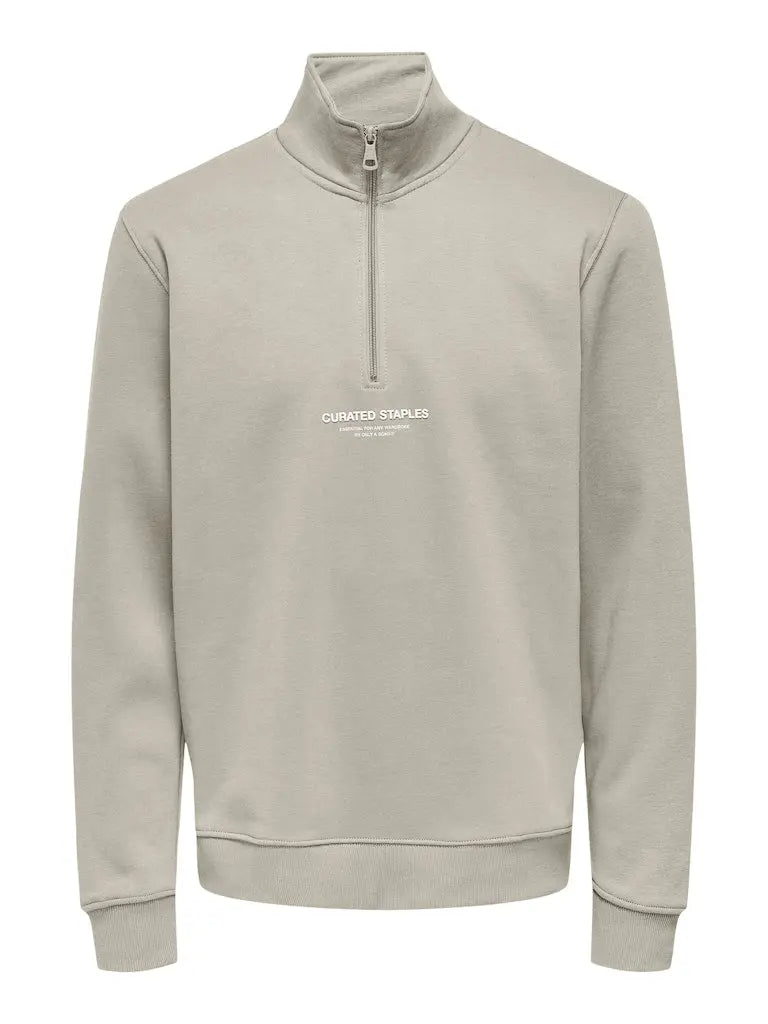 Curated Half Zip Sweat - Silver Lining Only & Sons