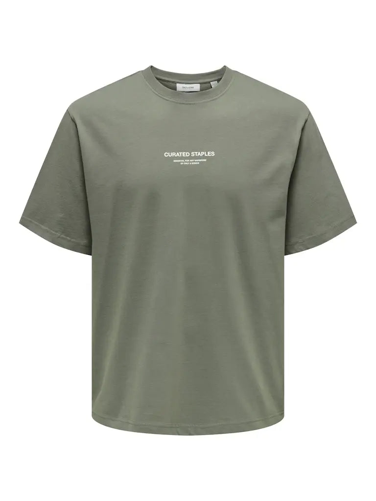 Curated Regular T-Shirt - Castor Grey Only & Sons