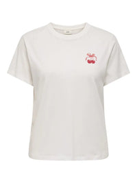 Daisy T-Skjorte Print - Cloud Dancer Print JDY