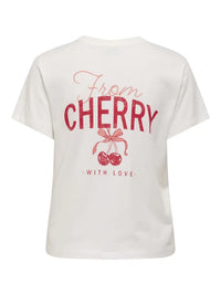 Daisy T-Skjorte Print - Cloud Dancer Print JDY