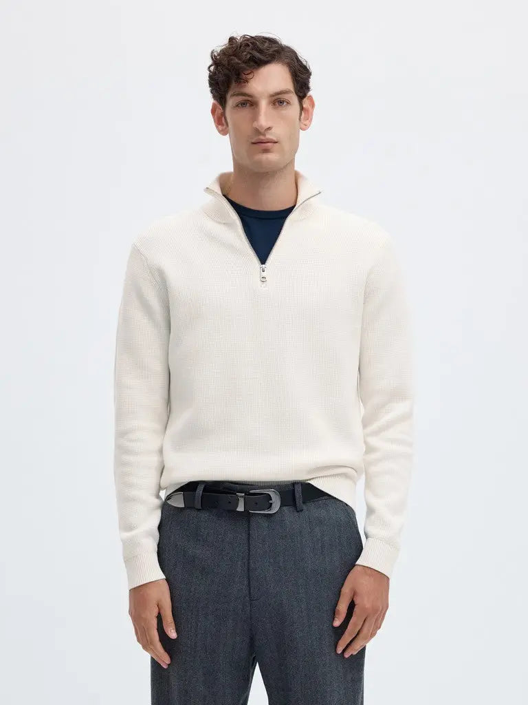 Dane Genser Half Zip - Bright White Selected Homme