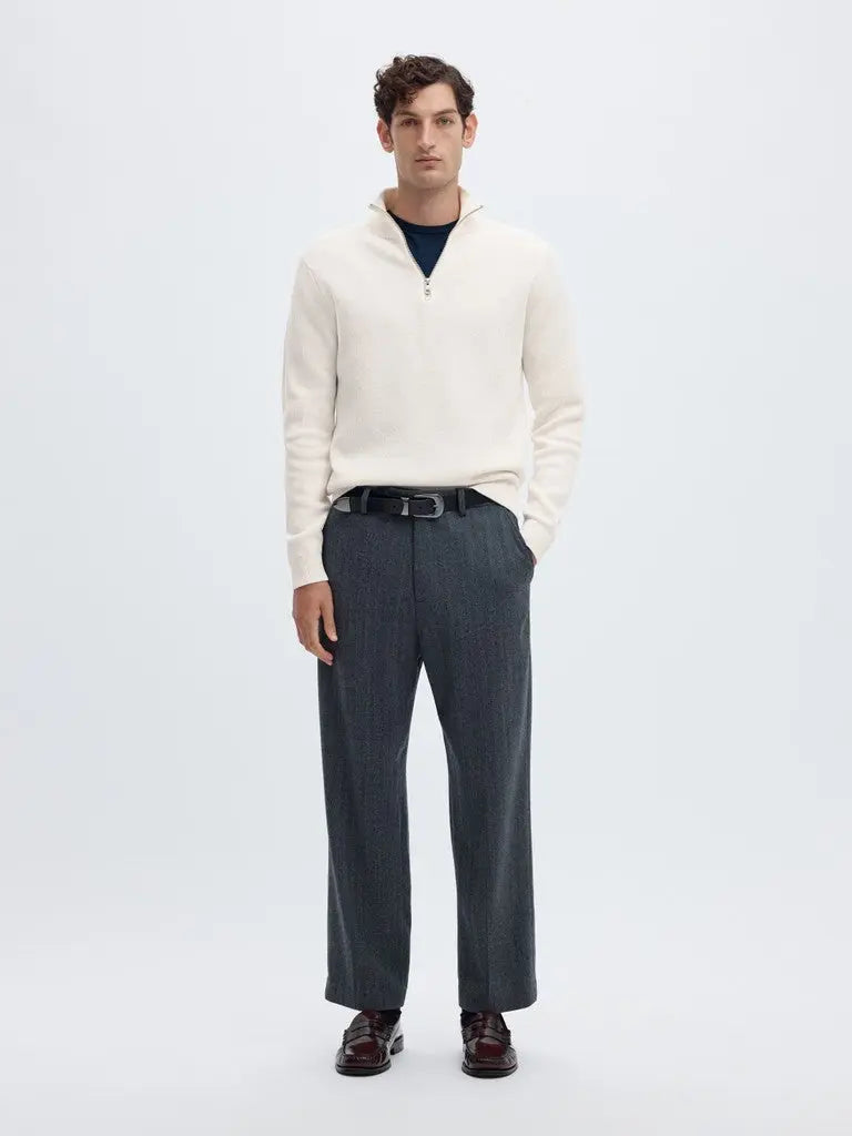 Dane Genser Half Zip - Bright White Selected Homme