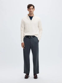 Dane Genser Half Zip - Bright White Selected Homme