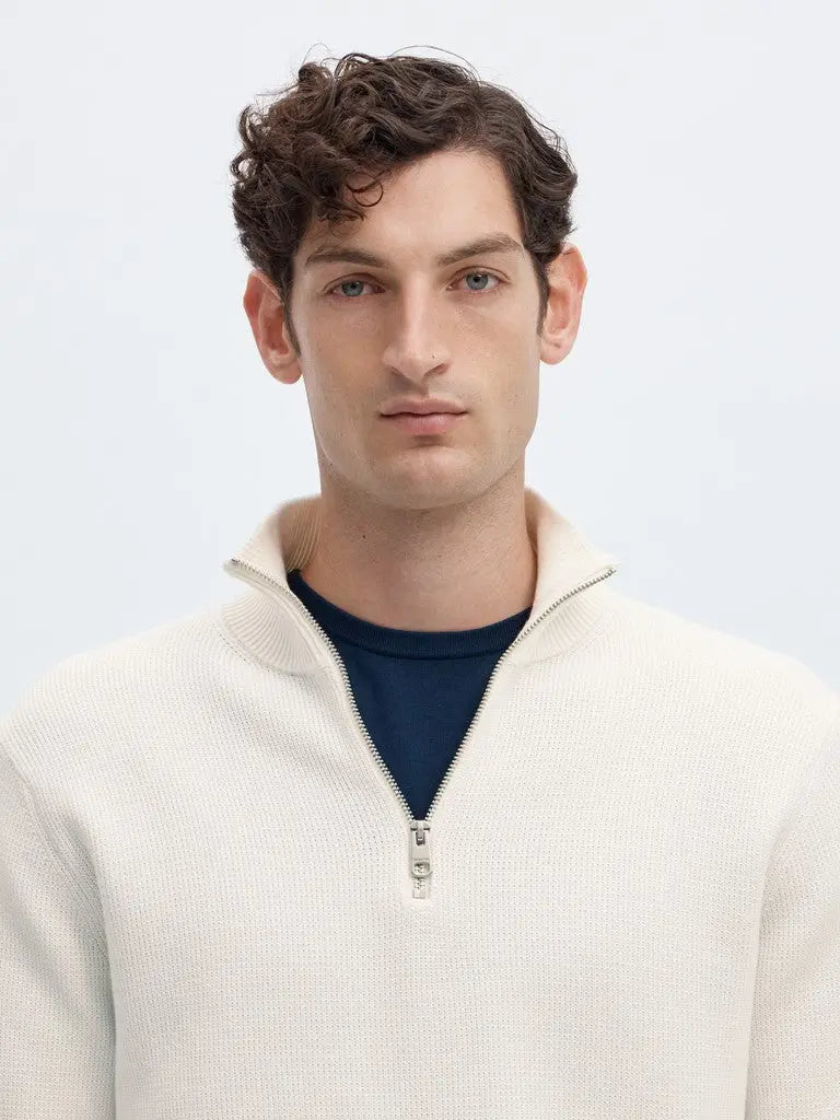 Dane Genser Half Zip - Bright White Selected Homme