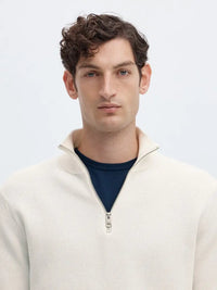 Dane Genser Half Zip - Bright White Selected Homme