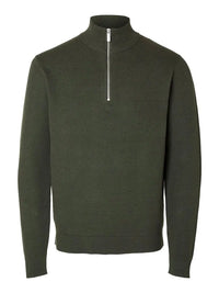 Dane Genser Half Zip - Forest Night Selected Homme