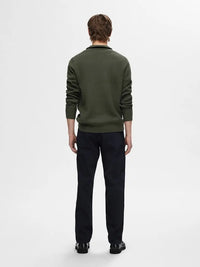 Dane Genser Half Zip - Forest Night Selected Homme