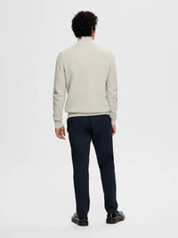 Dane Genser Half Zip - Light Grey Melange Selected Homme